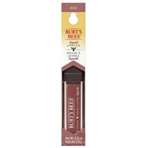 Burt's Bees 100% Natural Glossy Liquid Lipstick, Tidal Taupe, 1 Tube