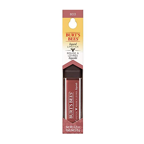 Burt's Bees 100% Natural Glossy Liquid Lipstick, Tidal Taupe, 1 Tube