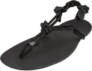 xero shoes genesis sandals for women — women's lightweight footwear, packable sandal, travel-friendly — black, size 9