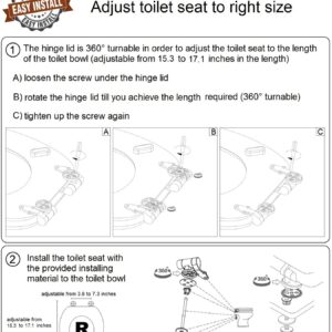 Sanilo ROUND, Silent Slow Close, Molded Wood, Adjustable Toilet Seat, Old Tree