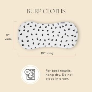 Dodo Babies 5-Pack Baby Burp Cloths – Soft, Absorbent Organic Muslin Burp Cloths – Includes Pacifier Case and 2 Pacifier Clips – Colors: Pink, White and Grey