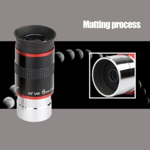 SVBONY Telescope Eyepiece, 68 Degree Ultra Wide Angle Eyepiece 6mm, High Definition Fully Coated Telescope Accessories for Planetary Observation