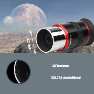 SVBONY Telescope Eyepiece, 68 Degree Ultra Wide Angle Eyepiece 6mm, High Definition Fully Coated Telescope Accessories for Planetary Observation