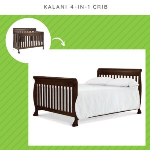 Full-Size Conversion Kit Bed Rails for Davinci Kalani Cribs | Multiple Finishes Available (Espresso)