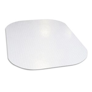evolve 45" x 60" clear office chair mat with rounded corners for medium pile carpets, made in the usa, c5e6003j
