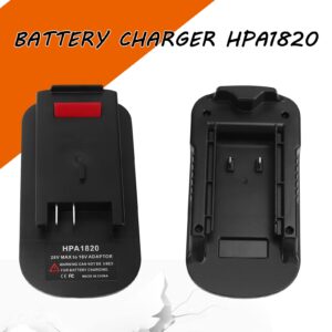 20V Adapter HPA1820 for Black&Decker LBXR2020 18V to 20V Batteries Convertor Adapter for Black Decker 18V NiCad & NiMh Battery ToolsHPB18 HPB18-OPE 244760-00 A1718 FS18FL FSB18 for Porter & S