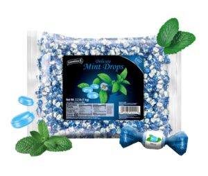 colombina breath mints delicate drops - over 660 individually wrapped breath savers mini mints in bulk bag for long-lasting freshness and convenience (2.2 lbs)