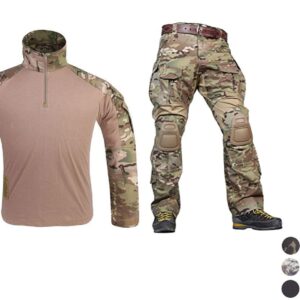 Emerson Airsoft Military bdu Tactical Suit Combat Gen3 Uniform Shirt Pants (Woodland, Large)