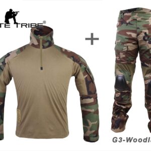 Emerson Airsoft Military bdu Tactical Suit Combat Gen3 Uniform Shirt Pants (Woodland, Large)