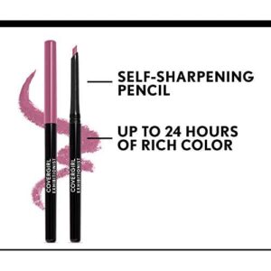 COVERGIRL Exhibitionist Lip Liner, Pencil, Creamy, In the Nude, 0.012 Fl Oz ,Lip Crayon, Makeup, Intense Pigmentation, Self-Sharpening Easy Application, Instant Definition