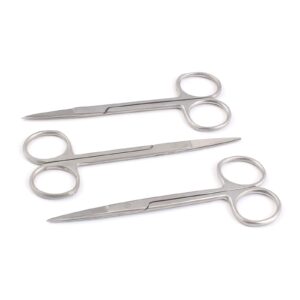 ddp set of 3 iris scissors 4 1/2" straight stainless steel