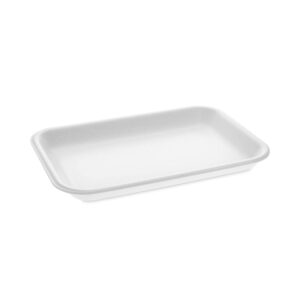 pactiv foam 2 supermarket tray white, 8.25" length x 5.75" width | 500/case