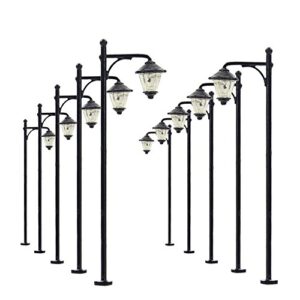 lym10 10 pcs model railway bulb lamppost lamps 6.5cm 2.56inch street lgihts ho scale 12v new