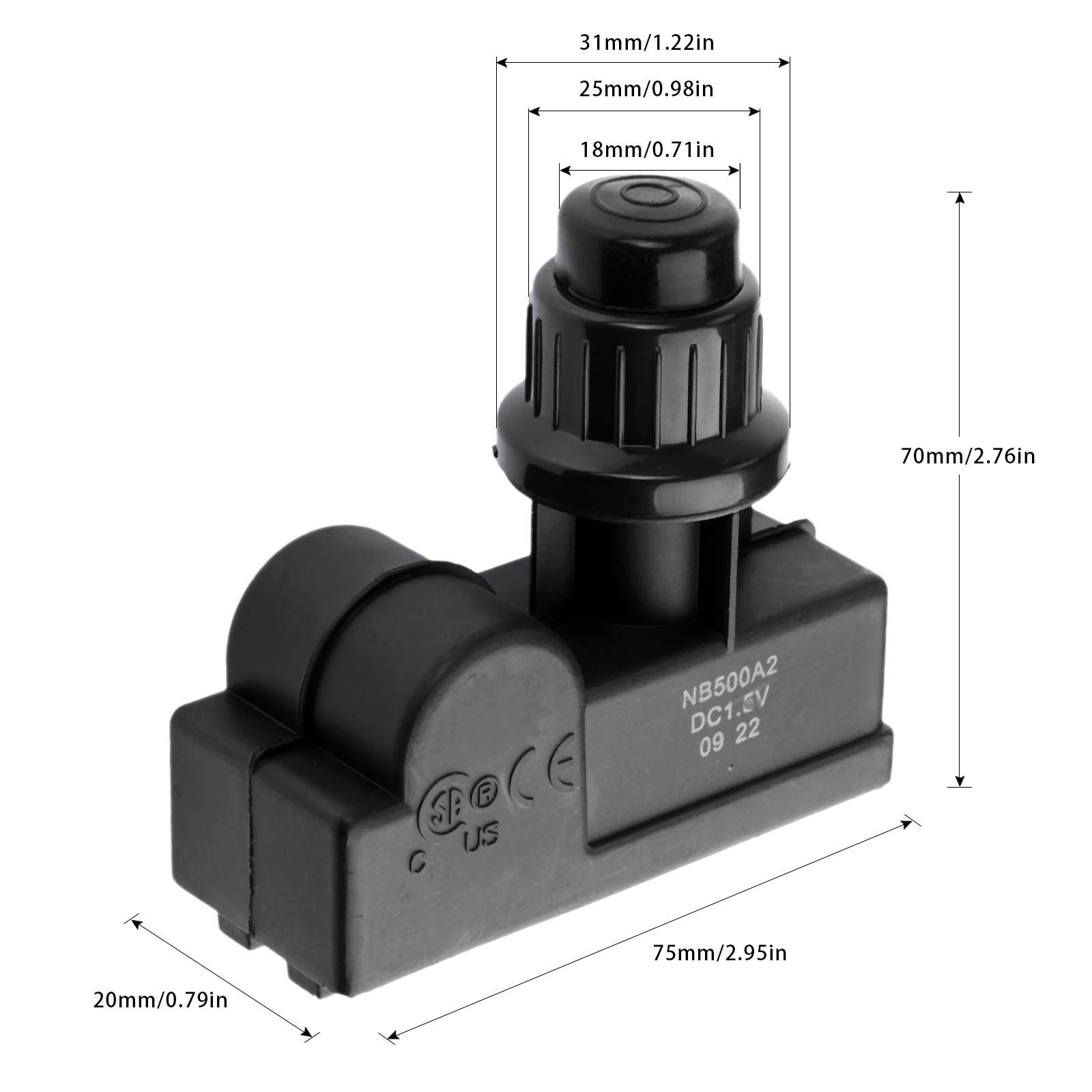 Mtsooning Universal Spark Generator, 2 Outlet Push Button Electronic Ignitor AA Battery Igniter Replacement for Charbroil Gas Grill Models