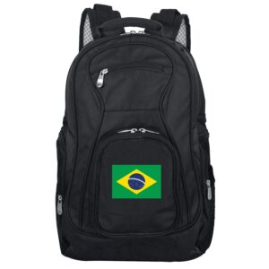 "flag of brazil" premium laptop backpack, 19-inches