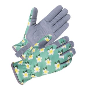 skydeer womens gardening gloves with super soft deerskin leather suede (sd6611/m)