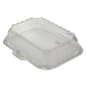 pactiv clearview traymates shallow rectangle tray lid for 2s foam tray, clear | 252/case