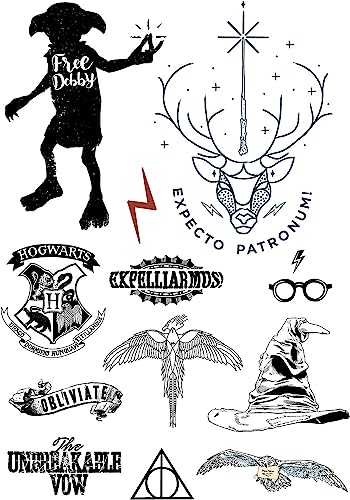 Cinereplicas Harry Potter - Temporary Tattoos (35 tattoos) - Official License