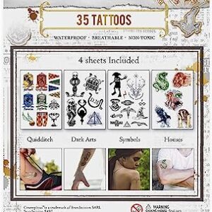 Cinereplicas Harry Potter - Temporary Tattoos (35 tattoos) - Official License