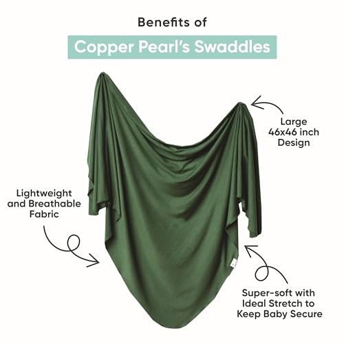 Copper Pearl Large Premium Knit Baby Swaddle Receiving Blanket Chip