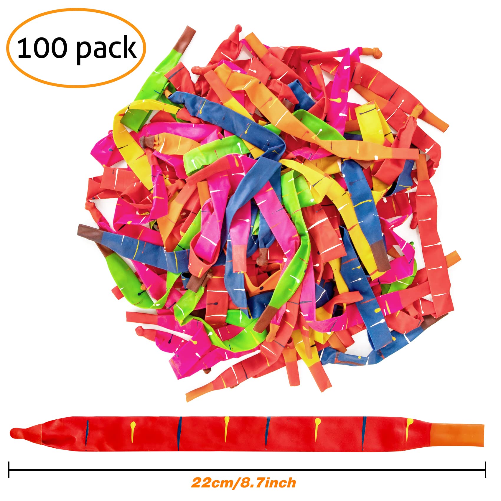 100pcs Rocket Balloons with Two Free Air Pump Colorful Giant Rocket Balloons for Parties