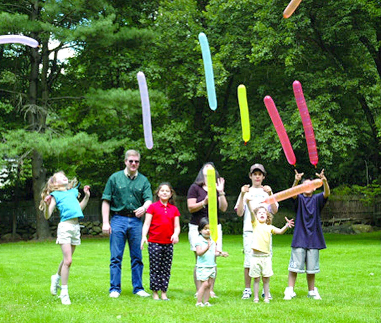 100pcs Rocket Balloons with Two Free Air Pump Colorful Giant Rocket Balloons for Parties