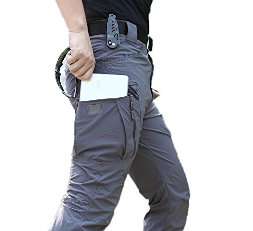 TACVASEN Mens Casual Quick Drying Lightweight Cargo Pants Military Work Trousers Army Green 38