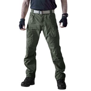 tacvasen mens casual quick drying lightweight cargo pants military work trousers army green 38