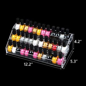 MineSign Nail Polish Holder Organizer Clear Acrylic Nail Polish Tray Fingernail Polish Display case 3 layers Essential Oils Holder Makeup Organizer