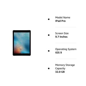 iPad Pro 9.7-inch (32GB, Wi-Fi + Cellular, Space Gray) 2016 Model (Refurbished)