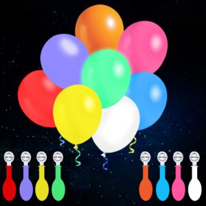 ifunow led balloons flashing, 32 pack, 8 colors light up balloons, lasts 12-24 hours for glow in the dark party supplies, birthday, halloween, easter party and wedding decorations