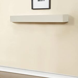 duluth forge 60-inch fireplace shelf mantel with corbels - antique white finish