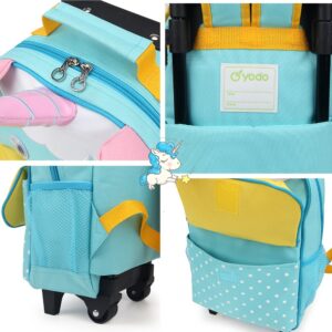 yodo Zoo 3-Way Kids Suitcase Luggage or Toddler Rolling Backpack with wheels, Small Unicorn