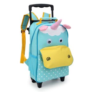 yodo Zoo 3-Way Kids Suitcase Luggage or Toddler Rolling Backpack with wheels, Small Unicorn