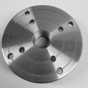 Steel Face Plate 1"-8 Threaded for Wood Lathe Turning (4")