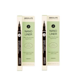(pack of 2) absolute new york liquid liner nano with eyebrow shaver