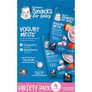 gerber yogurt melts variety pack, 4 oz, 4 ct