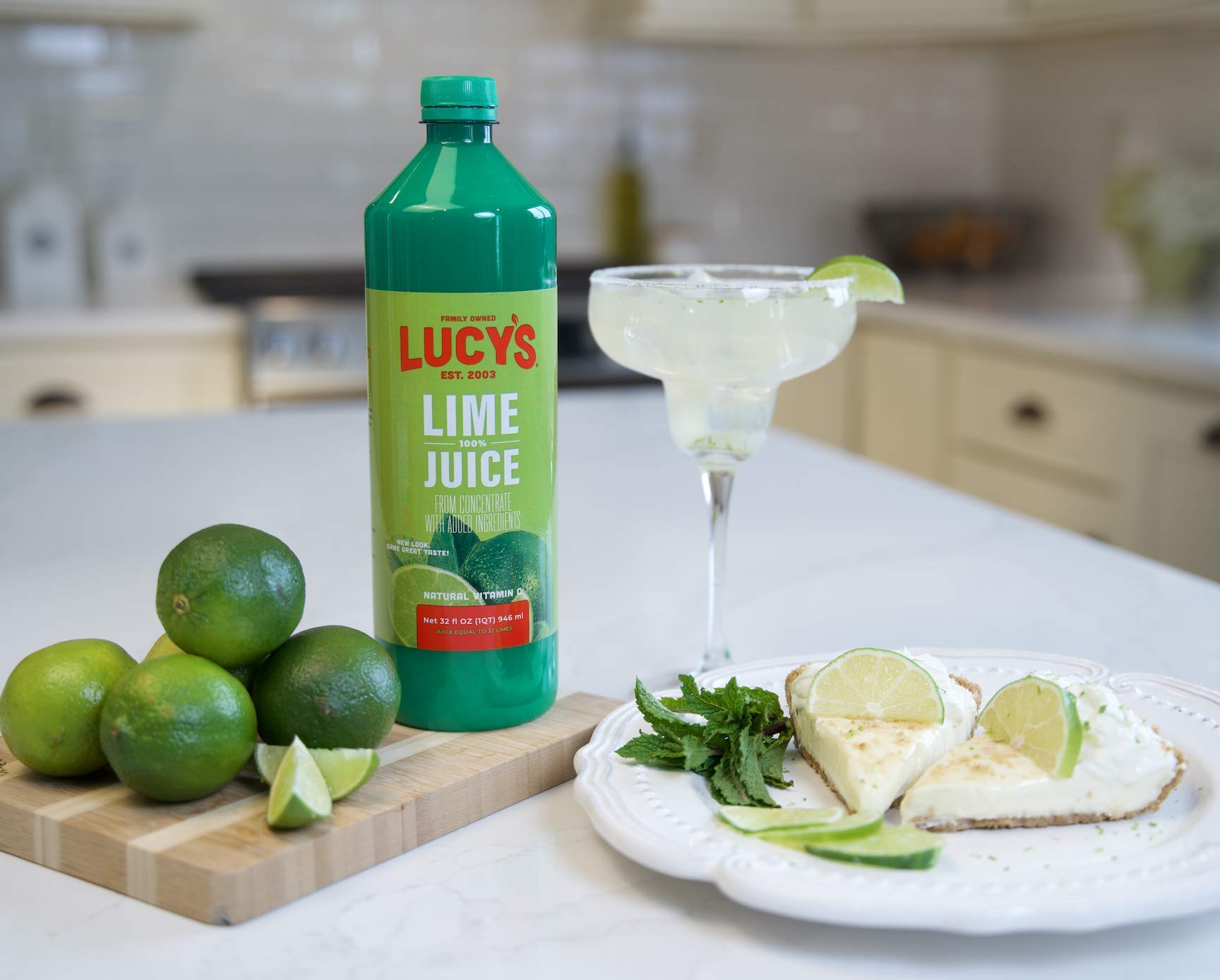 Lucy’s Family Owned - 100% Lime Juice, 32 oz. Bottle (Pack of 2)