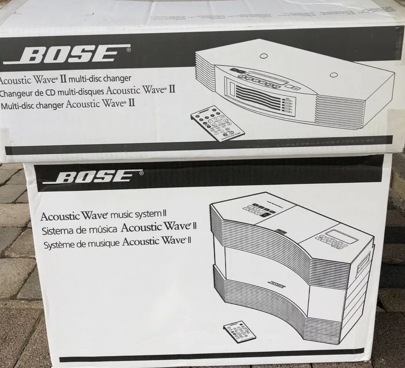 Bose Acoustic Wave Music System II with 5-CD Multi Disc Changer, Platinum White, Compatible with Alexa