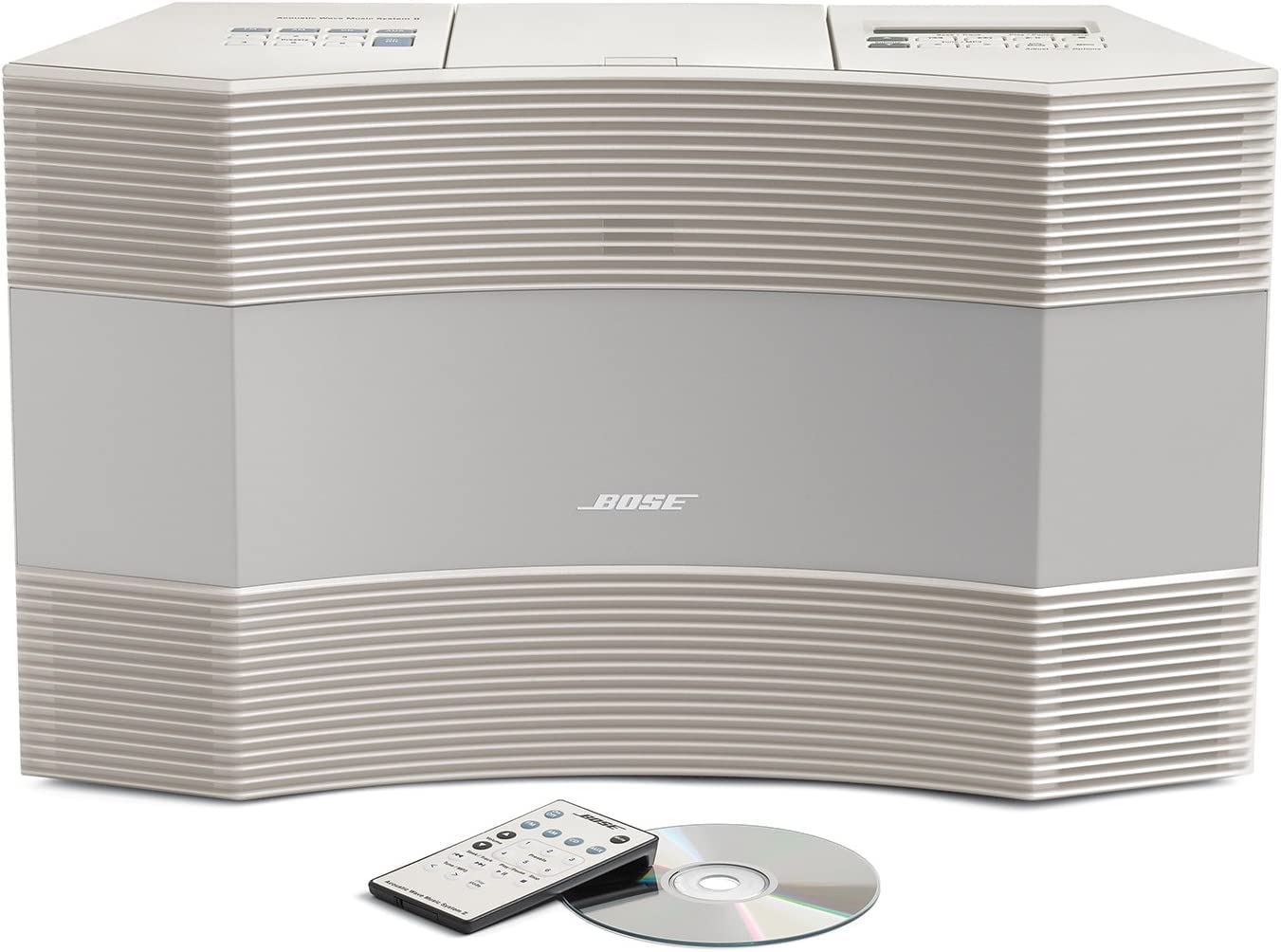 Bose Acoustic Wave Music System II with 5-CD Multi Disc Changer, Platinum White, Compatible with Alexa