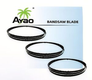 ayao pack of 3 band saw blades 80 inch x 1/4 inch x 14tpi fit craftsman 12" band saw