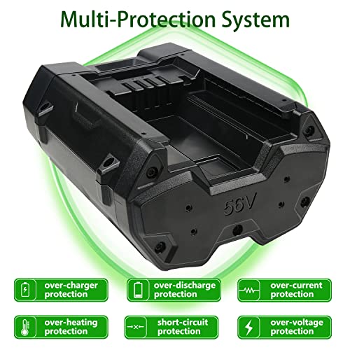 DTK Replacement for EGO 56V Battery 5.0Ah BA2800 BA4200 BA1400, Compatible with All 56 Volt CS1604 CS1804 CS1403 HT2400 LB6504 LB5804 LB6500 LB4800 HTA2000 PH1400