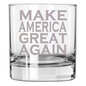 r136 make america great again funny 10 oz rocks glass permanently etched, donald trump, president, government, for dad, co-worker, friend, boss,