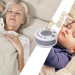 White Noise Machine Sleep Helper Sound Relaxation Machine Sleep Therapy Sound Machine with 27 Unique Natural Sounds, Sleep Disorders Noise Cancelling for Home, Office, Spa, Yoga, Kids