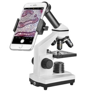 Microscope Lens Cellphone Adapter, Microscope Smartphone Camera Adapter - for Microscope Eyepiece Tube 23.2mm, Built-in WF 16X Microscope Eyepiece