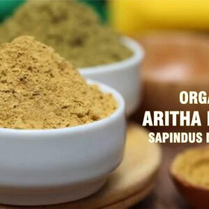 100% Organic Certified Aritha Powder (Soap Nut Powder) 227g /0.5 LB/ 08oz - Organic Hair Cleansing and Conditioning Product