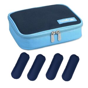 goldwheat insulin cooler travel case diabetic medication cooler organizer medical insulation cooling bag with 4 ice packs