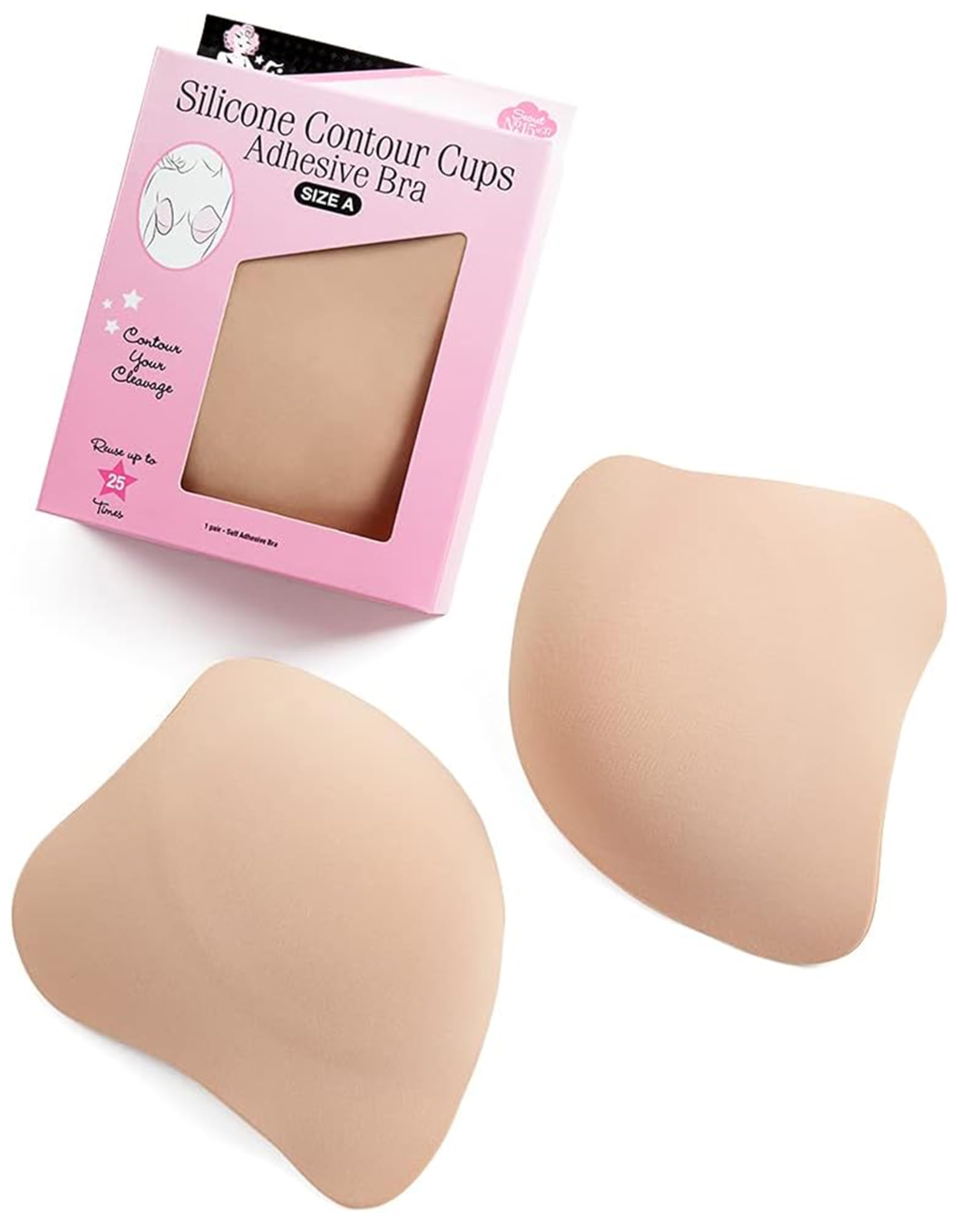 Hollywood Fashion Secrets Silicone Contour Cups, Size A, Versatile Push Up Support & Coverage