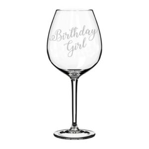wine glass goblet birthday girl (20 oz jumbo)