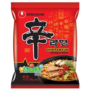 nongshim korean famous ramen variety selection (농심 라면) (shin ramen, 4 pack)